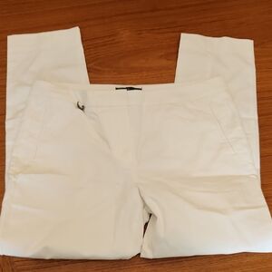 Adrianna Papell White Ankle Pant